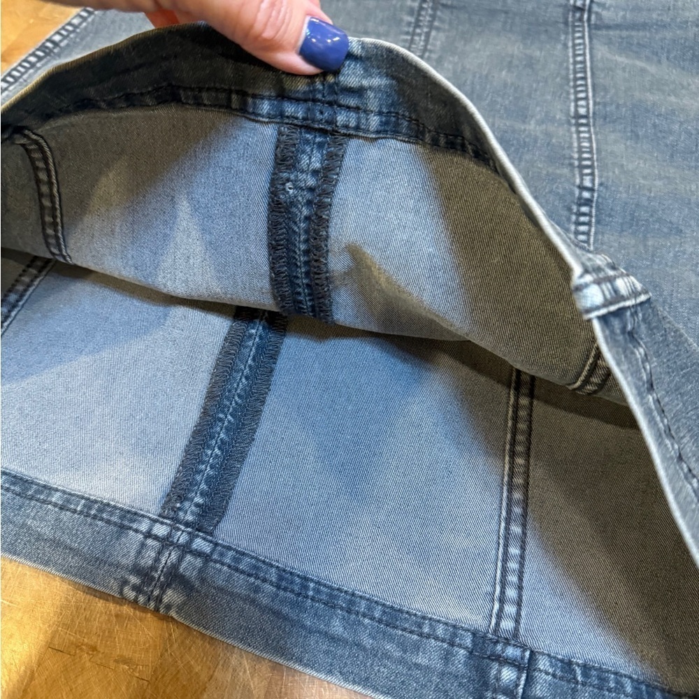 Free People Blue Denim Mini Skirt Women’s Sz 12 Y2K - Picture 4 of 12